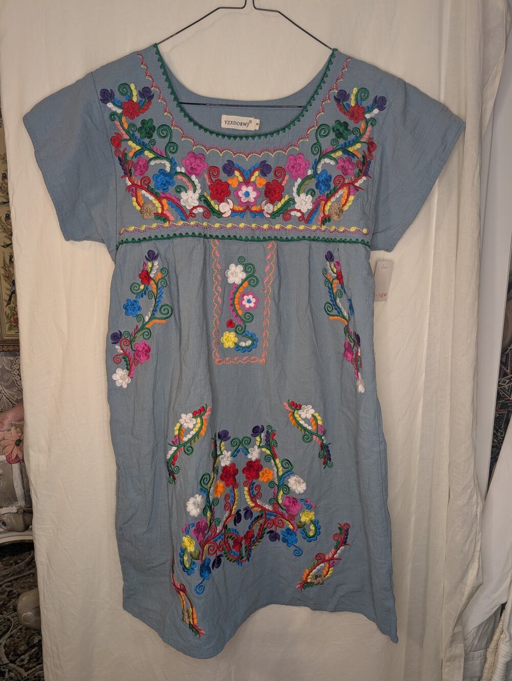 100% cotton embroidery traditional dress